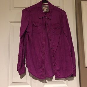 Purple button down