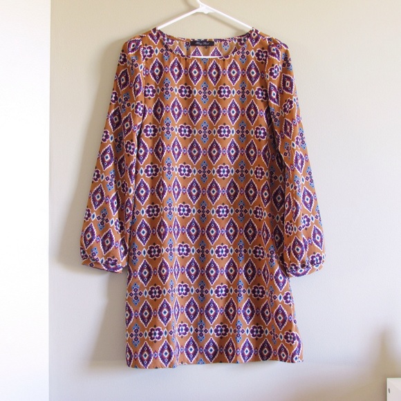 Honey Punch // Retro Patterned Shift Dress - Picture 2 of 4