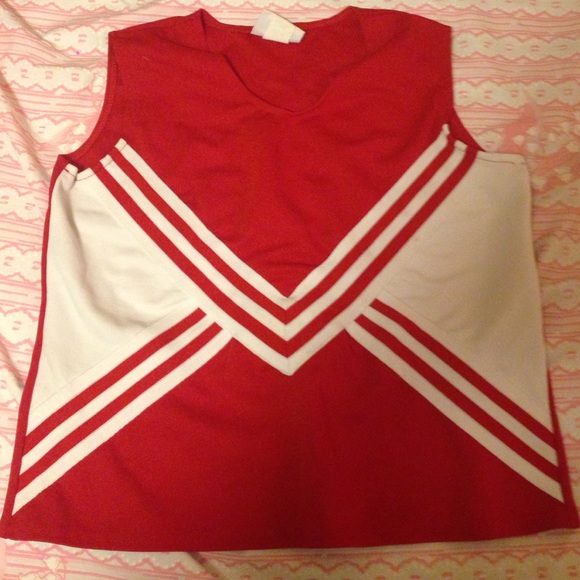 White and red cheerleader top!