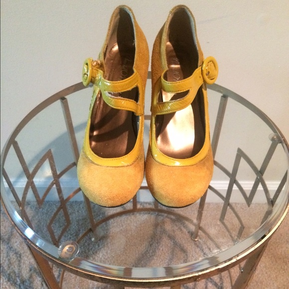 Mustard Suede Classic Mary Janes