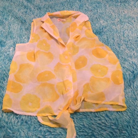 PacSun LEMON SEE THROUGH TOP
