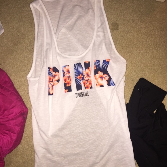 Pink white tank - Picture 2 of 2