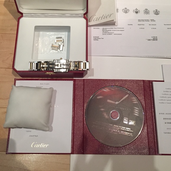 18K GOLD & STEEL TANK FRANÇAISE WATCH
MEDIUM MODEL - Picture 2 of 4