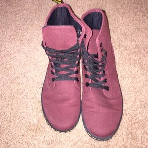 Maroon Dr. Martens Canvas Shoes