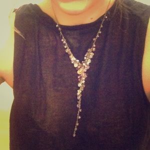 Swarovski crystal drop necklace shades of purple