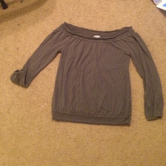 Grey off the shoulder
