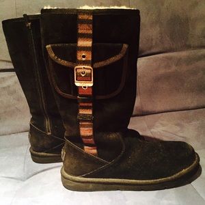 Ugg Australia Black Retro Cargo Boots