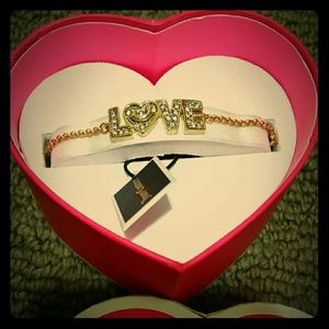 NIB Juicy Couture LOVE crystal Bracelet