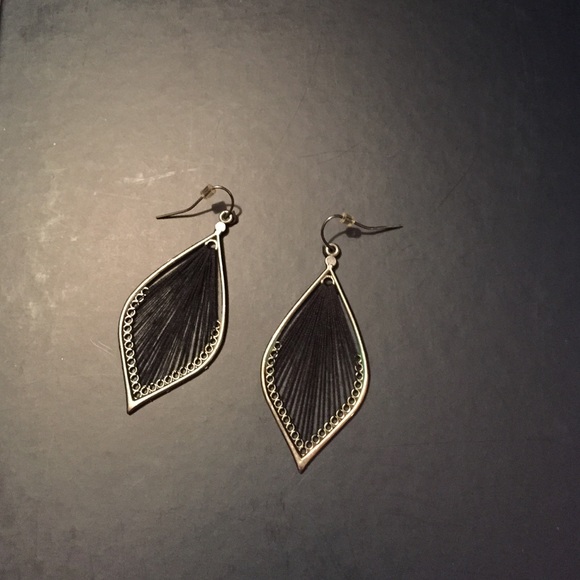 Black dangling earrings