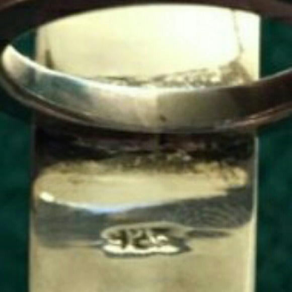 SALE Sterling Silver Turquoise Ring sz 8.5 - Picture 2 of 3