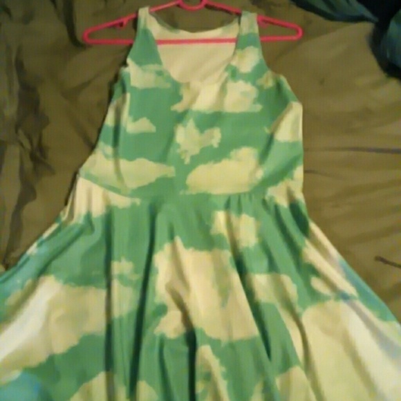 Black milk clouds dress large long torso