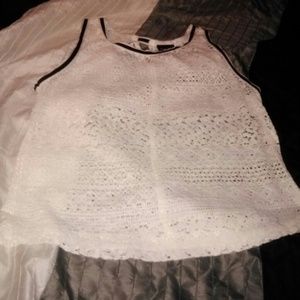 Lace jersay tank