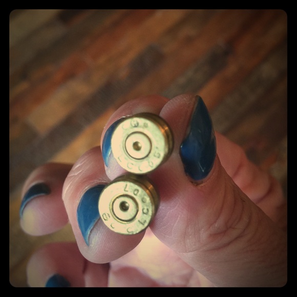 Jewelry - Real brass bullet shell earrings