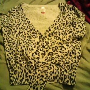 Cute cheetah print cardigan