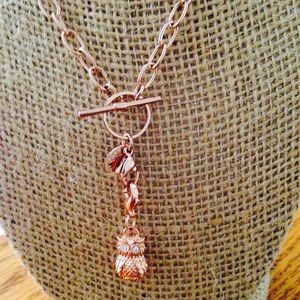 Rose gold Origami Owl necklace