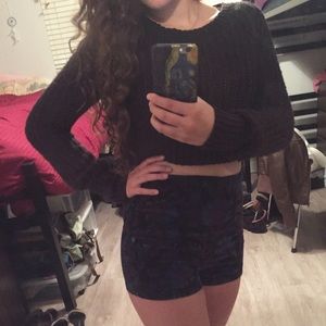 Kimchi blue shaker cropped sweater