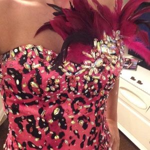 Gorgeous Tony B gown pink leopard print