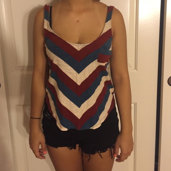 Chevron striped tank