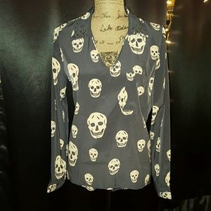 Skull polyester top