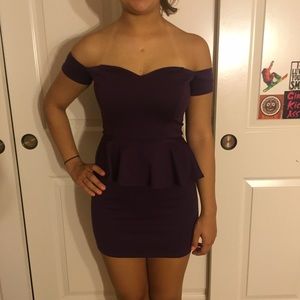 Off the shoulder peplum dress