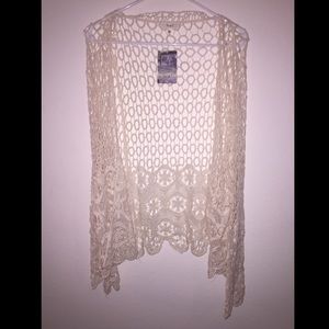 Crochet knit cardigan