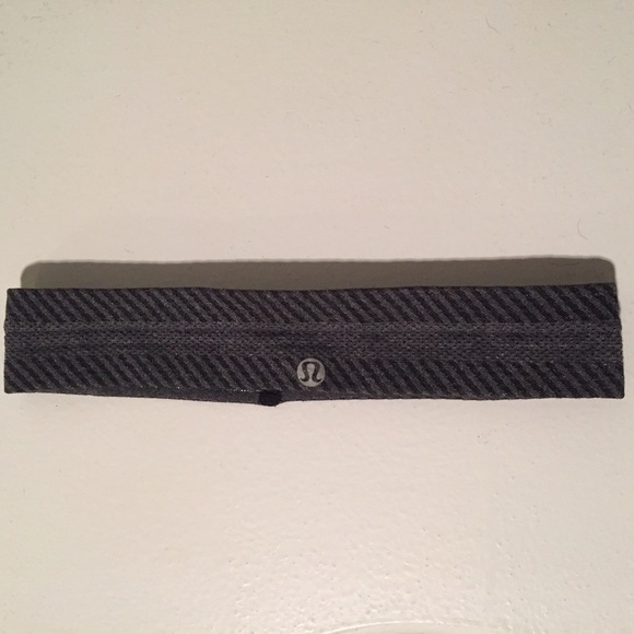 Dark grey and black Lululemon headband