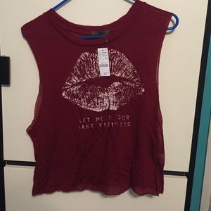 Brand new red crop top