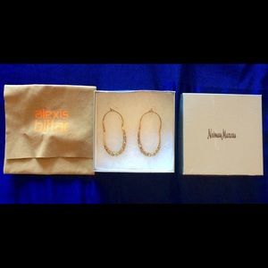 Alexis bittar gold hoop studded earrings