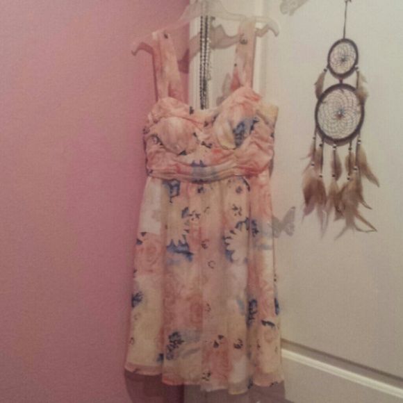 Candie's Chiffon Floral Retro Dress