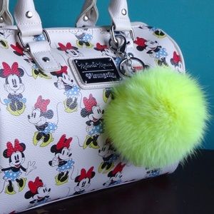 Kawaii Accessories - Neon Yellow Furry Pom Pom Charm Kawaii Accessories - Neon Yellow Furry Pom Pom Charm