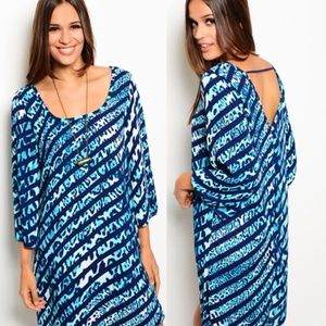 🎬Just in 😍Slimming Navy and Aqua Dress