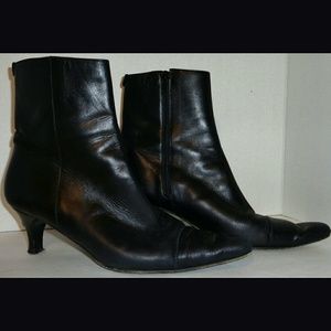 Cole Haan City Black Ankle Boots Shoes Kitten Heel