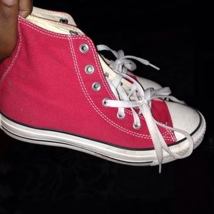 Red HiTop Converse