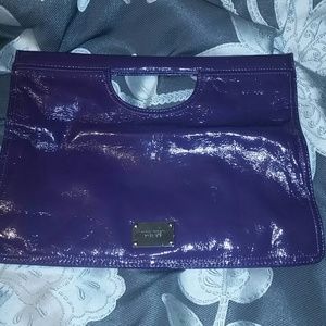 Nine West Purple Leather Clutch