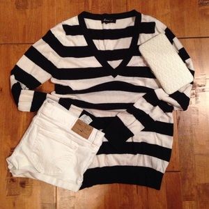 Black & White Striped Sweater