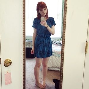 ❌SOLD❌ Blue Printed Jersey Dress