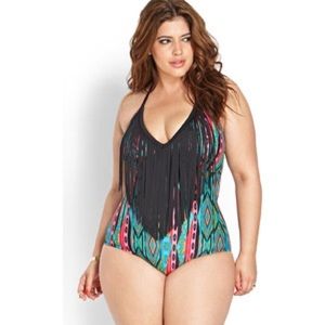Forever 21 Plus Fringe Swinsuit