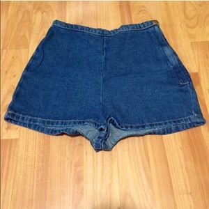 Dark blue AA tap shorts