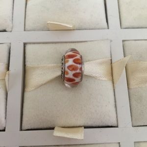 Orange python pandora charm