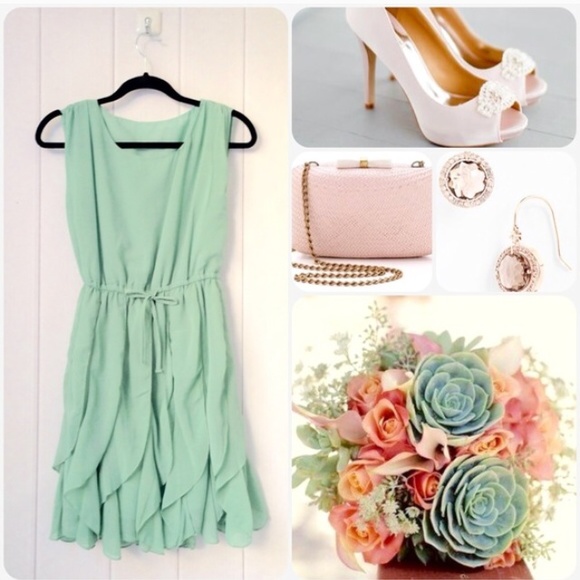 Mint green dress