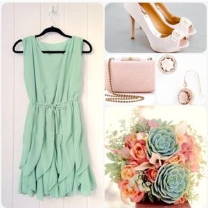 Mint green dress