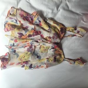 Cap sleeve floral tank