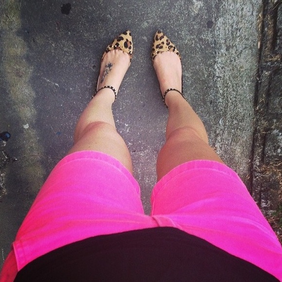 Neon J.Crew Chino Shorts