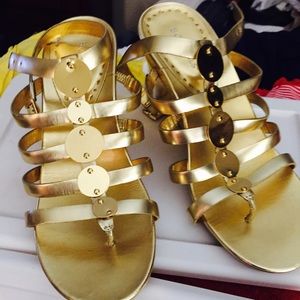 Gold Gladiator Sandals