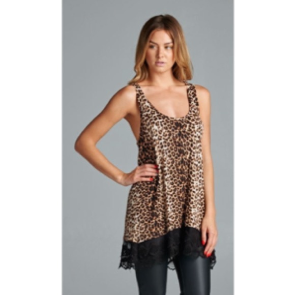 SALE•Leopard Tunic Tank Dress - Picture 2 of 4