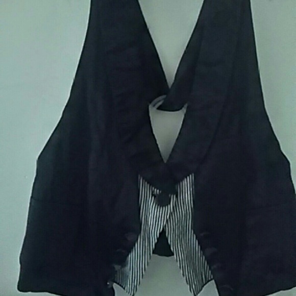Black & White satin vest