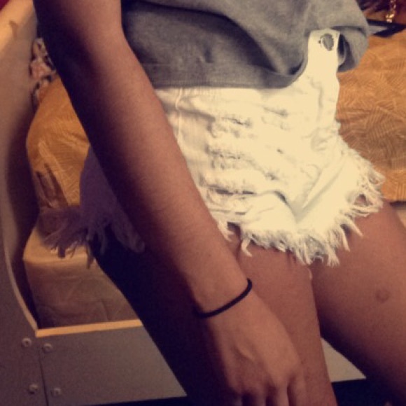 White high waisted shorts