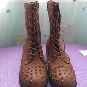 studded combat boots