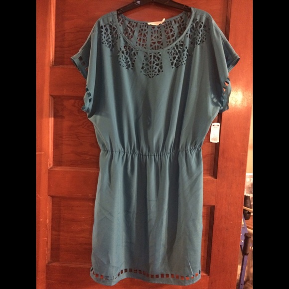 Blue dress with cutouts