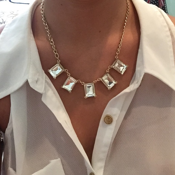 Gold jeweled necklace